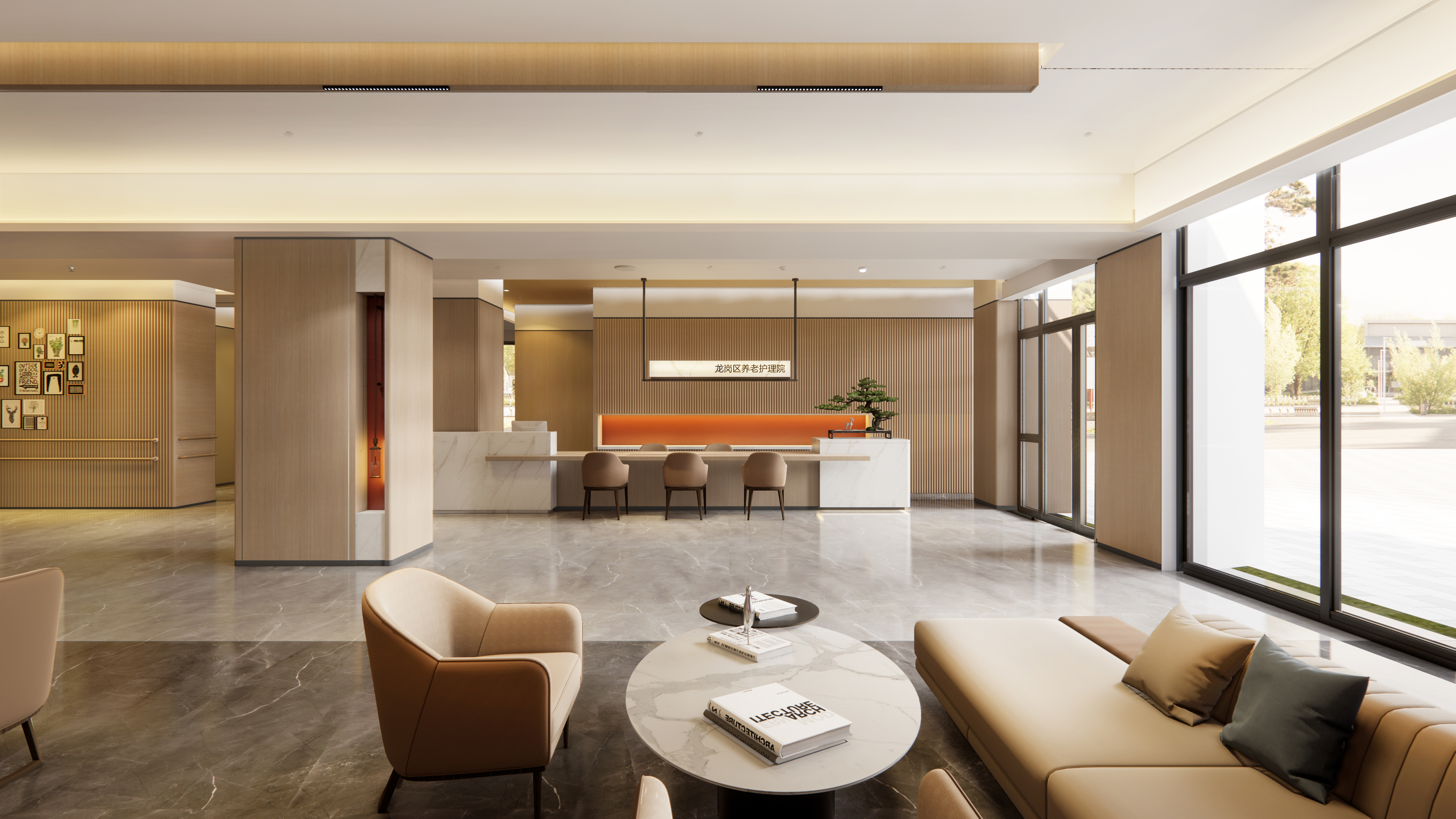 首层入口大厅服务台