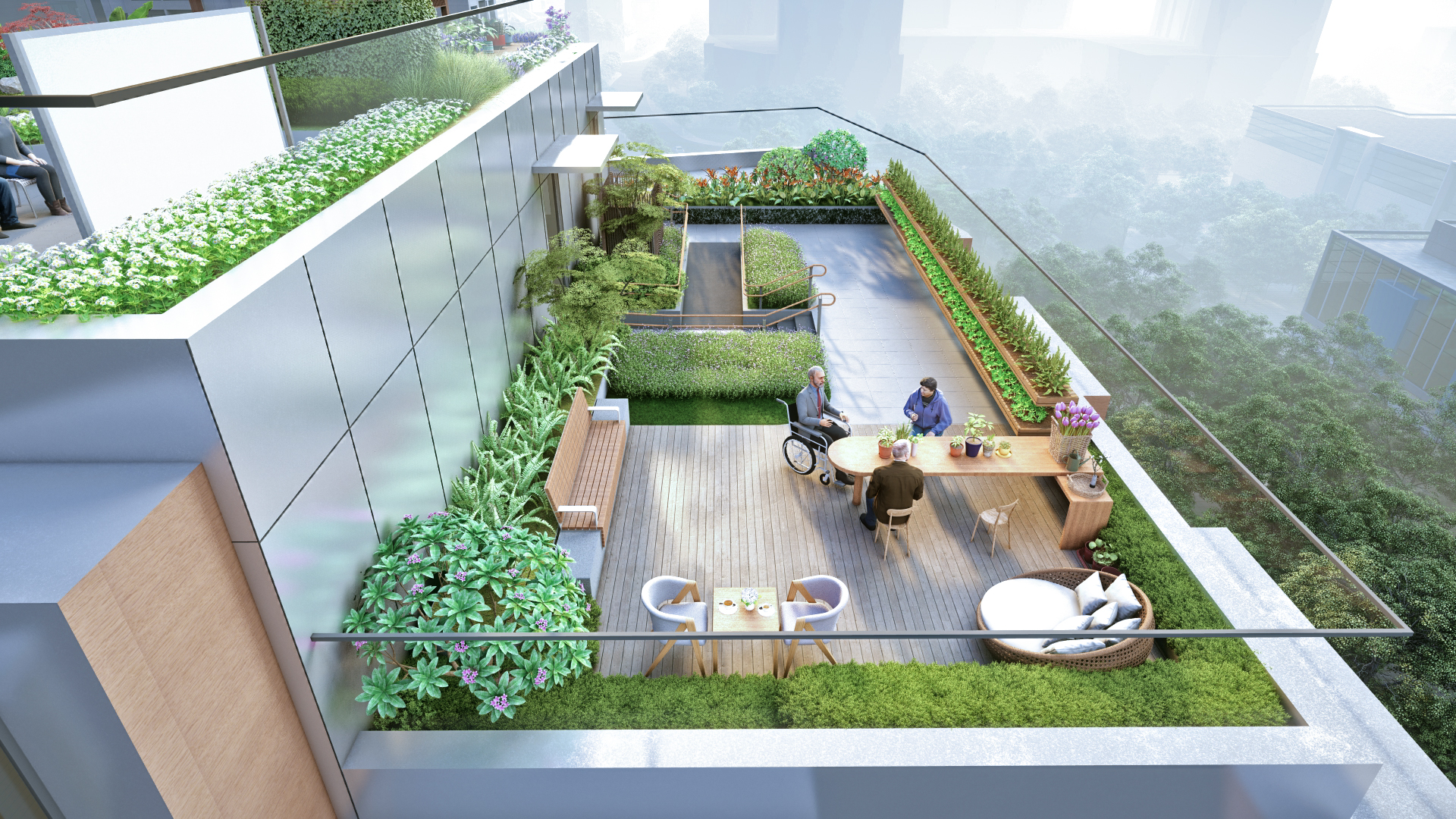 九层露台园艺花园景观